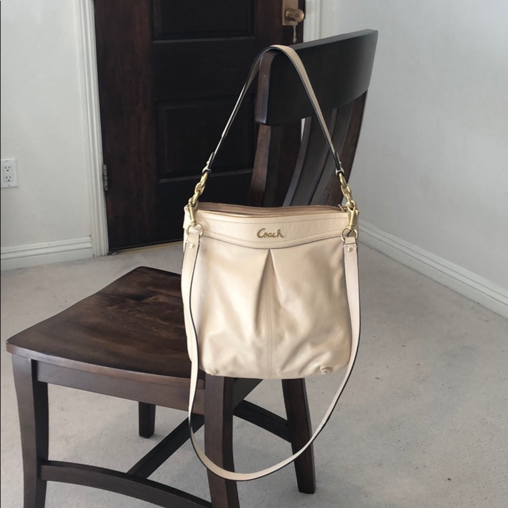 COACH Ashely Cream Carry All Satchel A1381-F20114